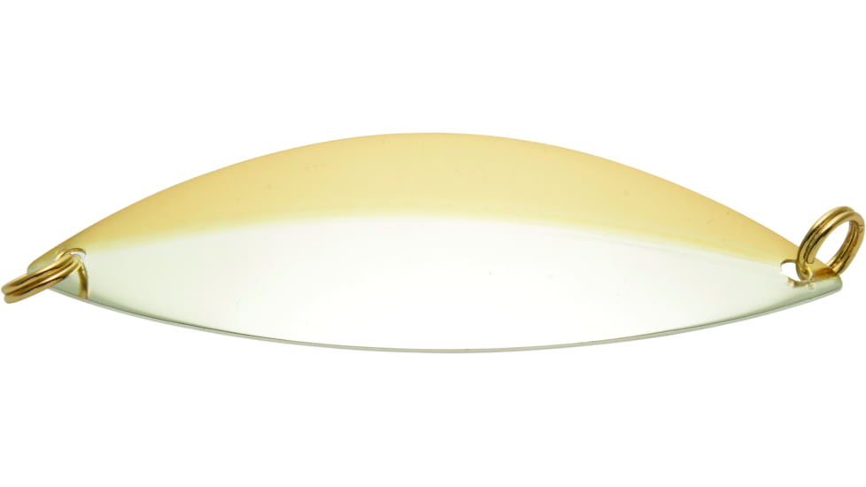 Lake Clear Wabbler Attractor Spoon, #3 1/2 &amp; 1/2 3in No Hook, 1/4oz, Silver/Gold, LCW3HSG-HHSG