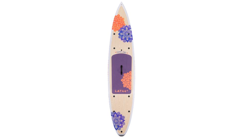 Latitude 44 Women,s Good Juju Paddle Board, Paulownia Wood, T6-TEC Construction, 11,6in, Purple, Org, Wood, L44GJJ116