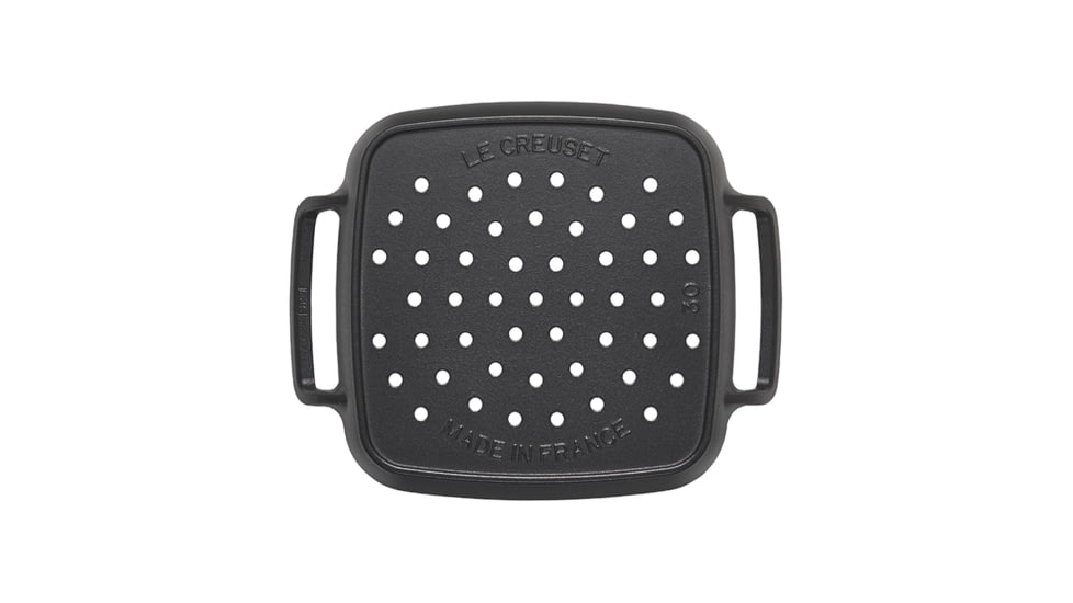 Le Creuset Alpine Outdoor Collection Square Grill Basket, Matt Black, 20271030000001