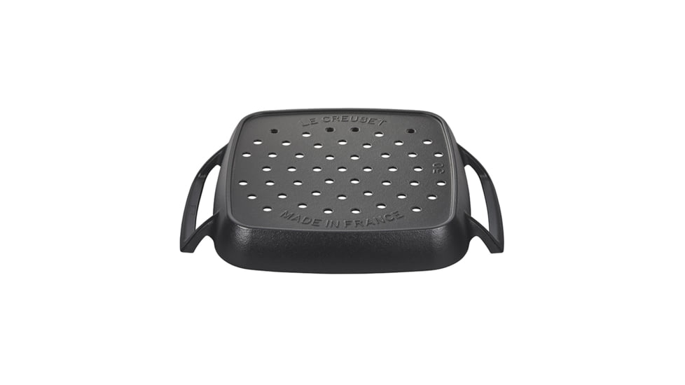 Le Creuset Alpine Outdoor Collection - Square Grill Basket, Matte Black, 12in, 20271030000001