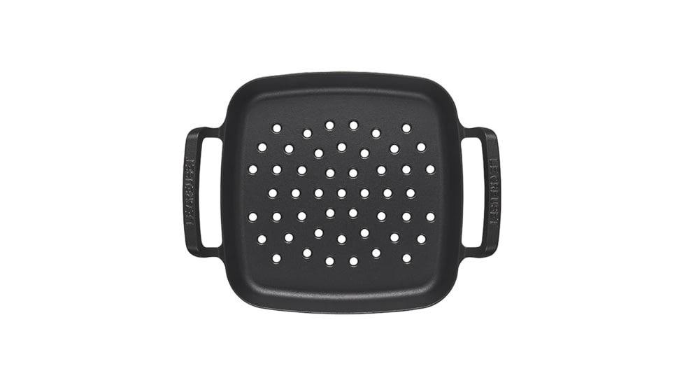 Le Creuset Alpine Outdoor Collection - Square Grill Basket, Matte Black, 12in, 20271030000001