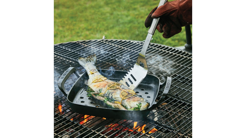 Le Creuset Alpine Outdoor Collection - Square Grill Basket, Matte Black, 12in, 20271030000001