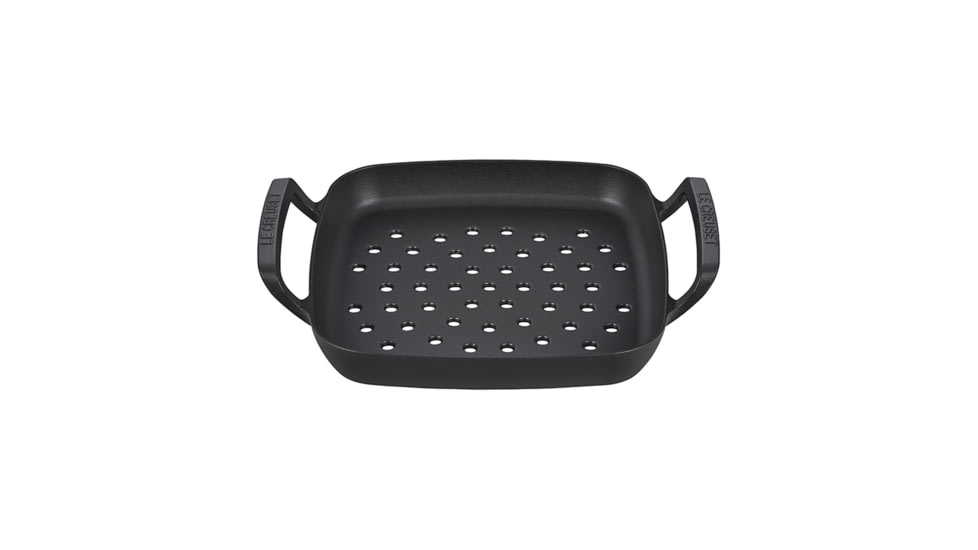 Le Creuset Alpine Outdoor Collection - Square Grill Basket, Matte Black, 12in, 20271030000001
