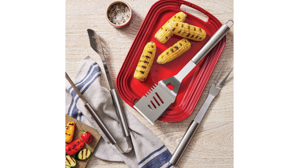 Le Creuset Outdoor Grilling Tools, 3-Piece Set, Steel, US00149000001002