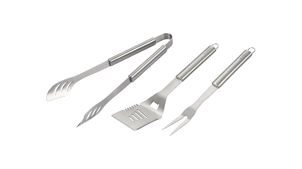 Le Creuset Outdoor Grilling Tools, 3-Piece Set, Steel, US00149000001002