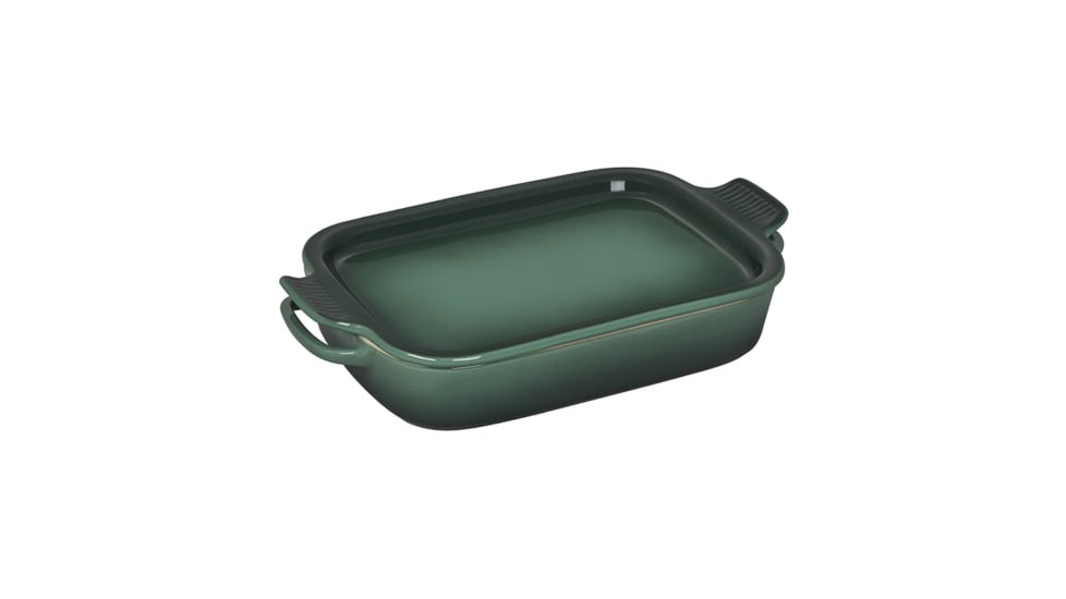 Le Creuset Rectangular Dish w/ Platter Lid, Artichaut, 14 3/4x9x2 1/2in, ST01043000795002