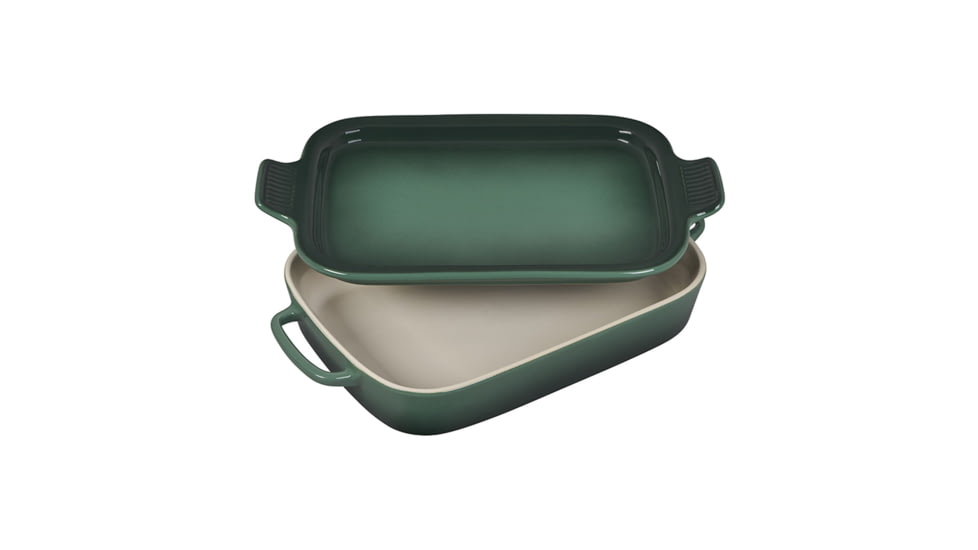 Le Creuset Rectangular Dish w/ Platter Lid, Artichaut, 14 3/4x9x2 1/2in, ST01043000795002