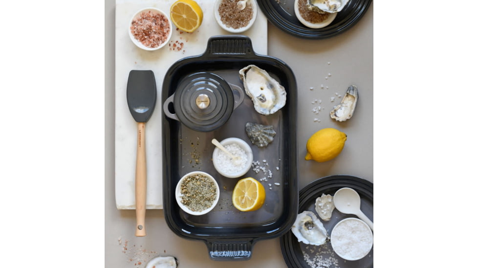 Le Creuset Rectangular Dish w/ Platter Lid, Oyster, 14 3/4x9x2 1/2in, ST00527000444002