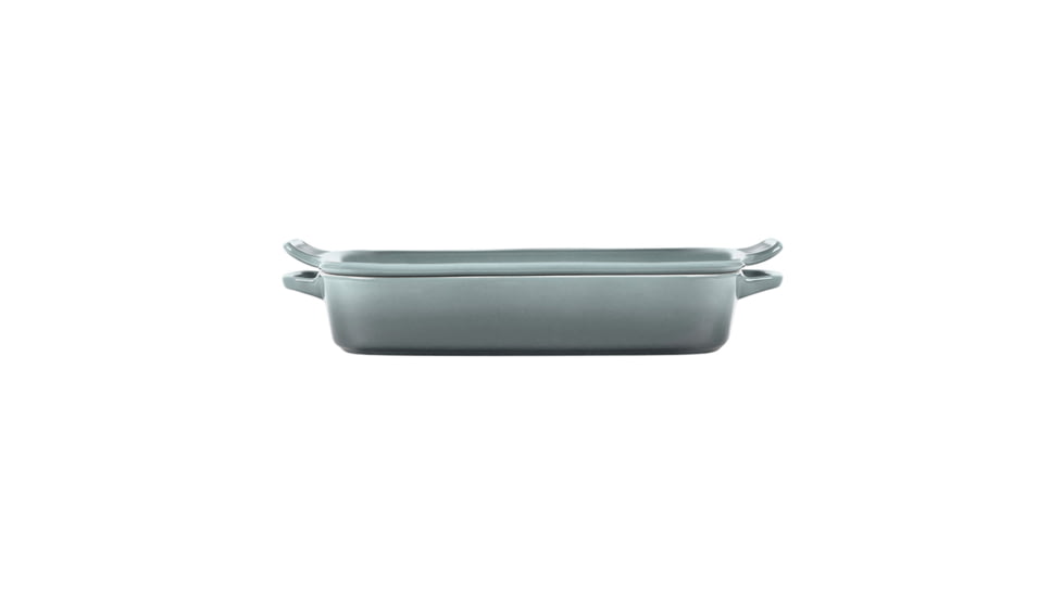 Le Creuset Rectangular Dish w/ Platter Lid, Sea Salt, 14 3/4x9x2 1/2in, ST01043000717002