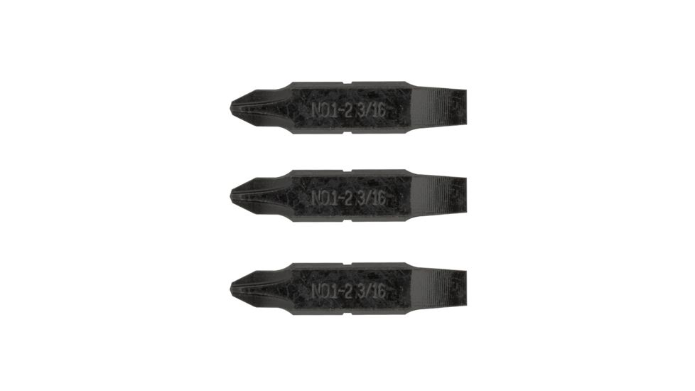 Leatherman #1-#2 PHILLIPS &amp; 3/16in FLAT SCREWDRIVER BITS, Black, 931024
