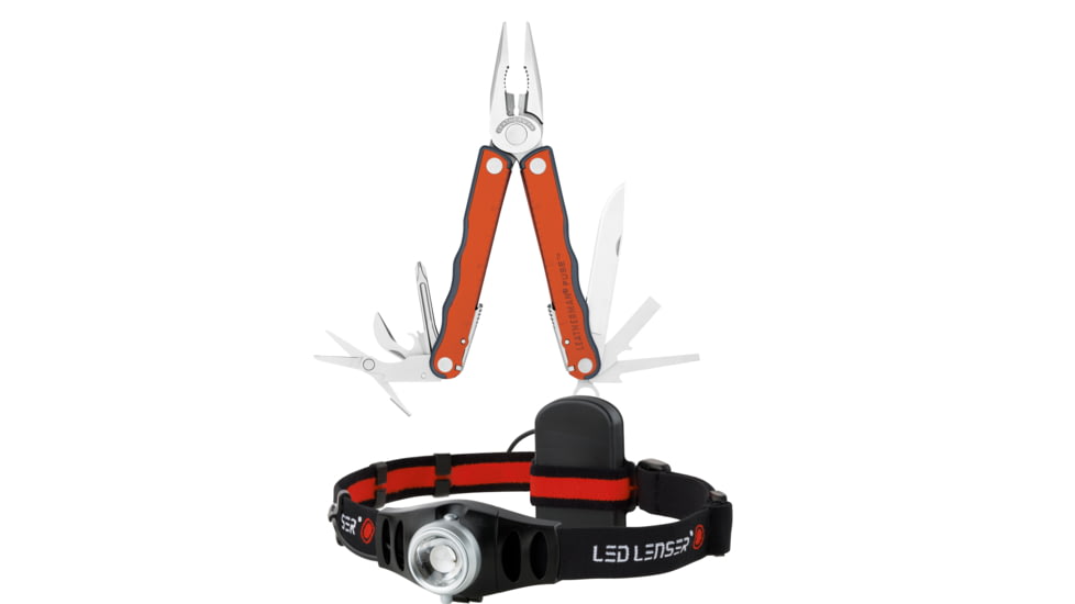 Leatherman Fuse Multi-Tool w/ LED Lenser H5 Headlamp, Safety Orange 831542