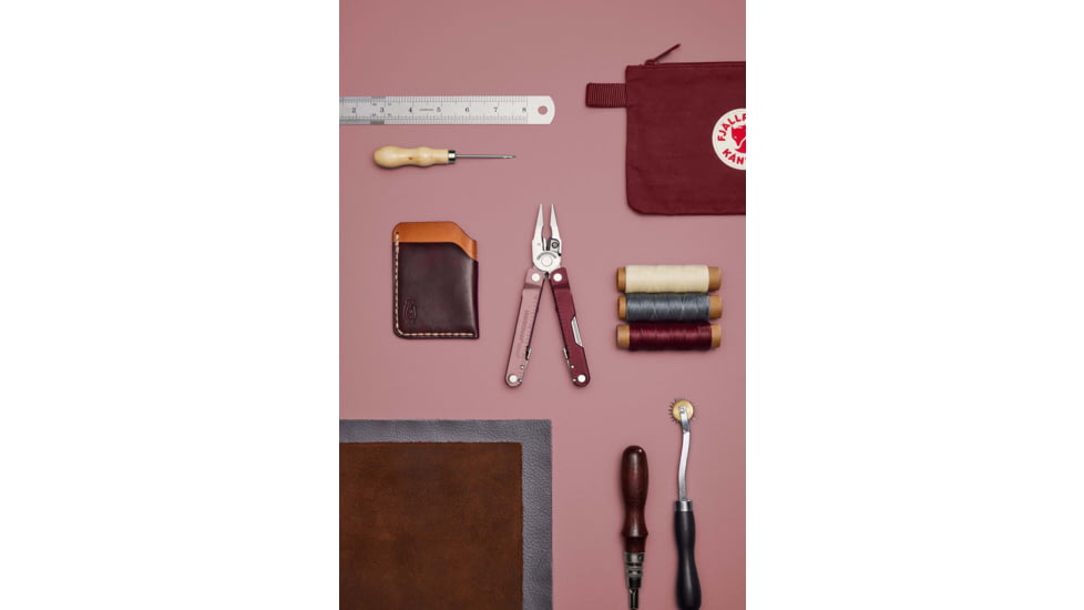 Leatherman Rebar 2.9in Multi-Tool, 420HC Stainless Steel, Heathered Cranberry, Cranberry, 833316