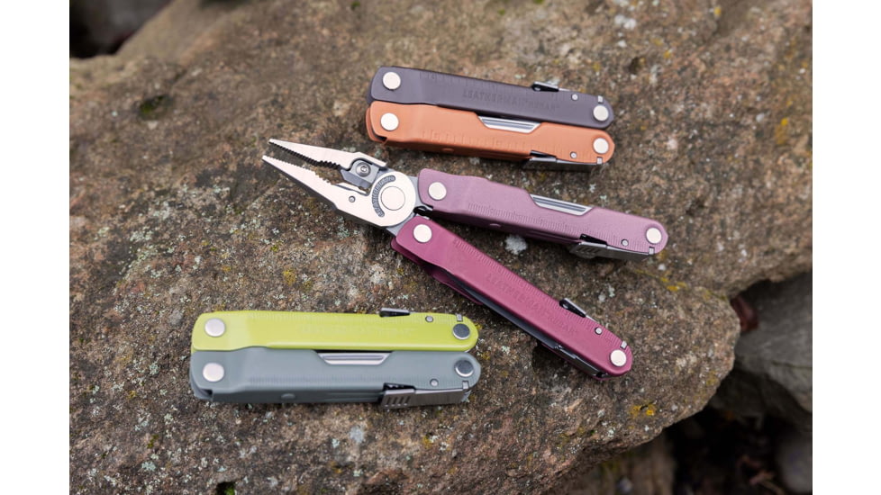 Leatherman Rebar 2.9in Multi-Tool, 420HC Stainless Steel, Heathered Cranberry, Cranberry, 833316
