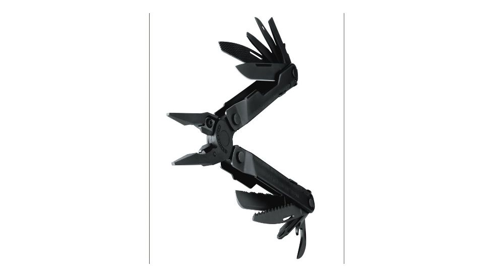 Leatherman REBAR, Black, w/ Sheath, Angle