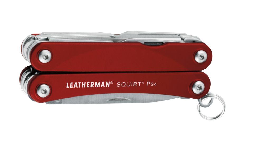 Leatherman Squirt PS4 Red Handle Keychain Multi Tool