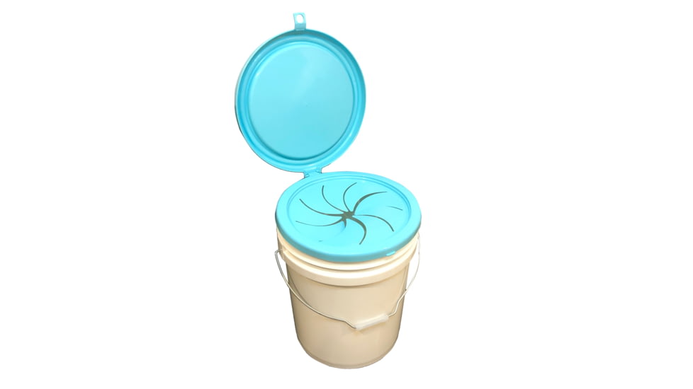 Lee Fisher International Hinged Bucket Lid/Trash Lid With Hinged Cover, BUCKETLIDDUAL