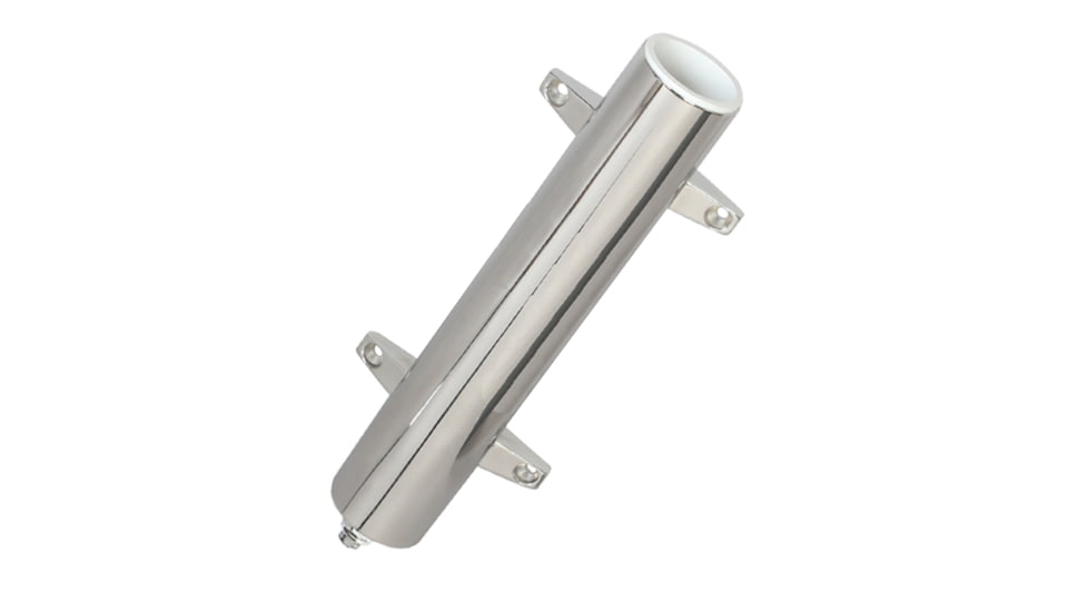 Lee's Tackle Stainless Steel Heavy Duty Bulkhead Mount w/ Swivel Base - Extra Long 2.25&quot; OD X 14.5&quot; Tube 31161