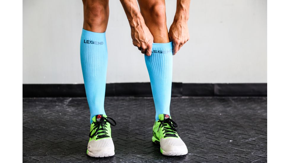 Legend Compression Wear LEGEND Compression Leg Sleeves, Aqua, Large/Extra Large, NSN N, LCS3AQ