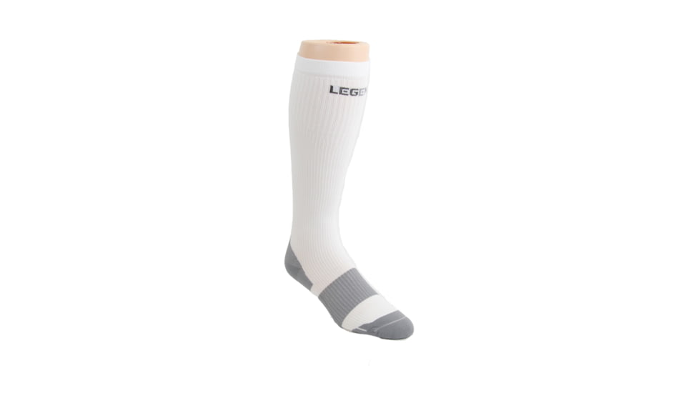 Legend Compression Wear LEGEND Compression Performance Socks, White, Extra Large, NSN N, LPS4WH