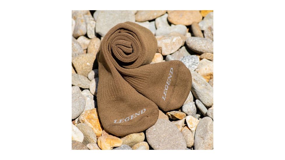 Legend Compression Wear LEGEND Warm Weather Compression Tactical Boot Sock, Coyote Brown, Large LWW3CB