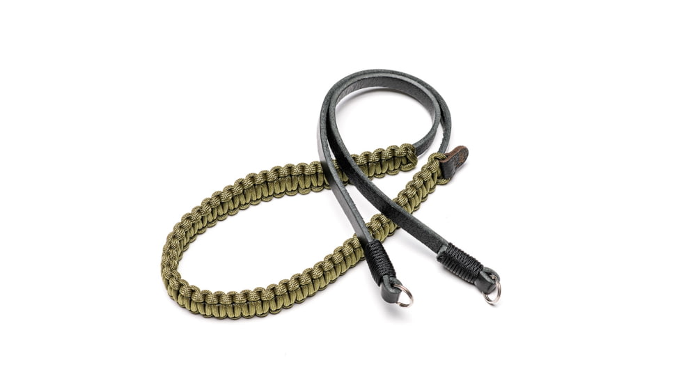 Leica Paracord Strap , 100 cm, Black/Olive, 18895