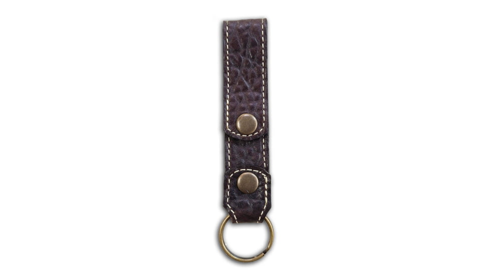 Lejon Snap Leather Keychain, Brown, VB-612