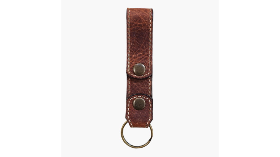 Lejon Snap Leather Keychain, Saddle, VB-615