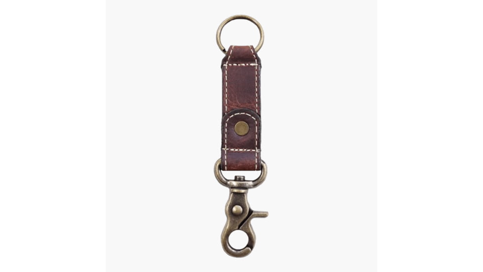 Lejon Swivel Leather Keychain, Saddle, VB-605