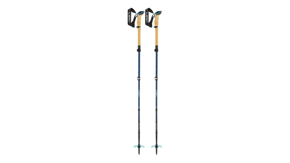 Leki Bernina FX Carbon Trekking Poles, Midnight Blue/Darkblue Mint, 100 - 120 cm, 65324681