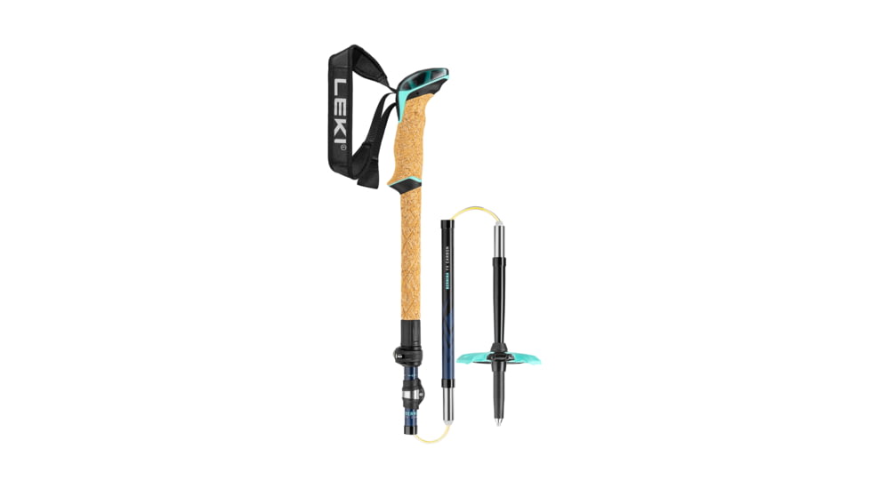 Leki Bernina FX Carbon Trekking Poles, Midnight Blue/Darkblue Mint, 100 - 120 cm, 65324681