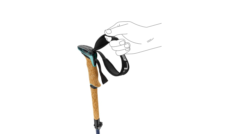 Leki Bernina FX Carbon Trekking Poles, Midnight Blue/Darkblue Mint, 100 - 120 cm, 65324681