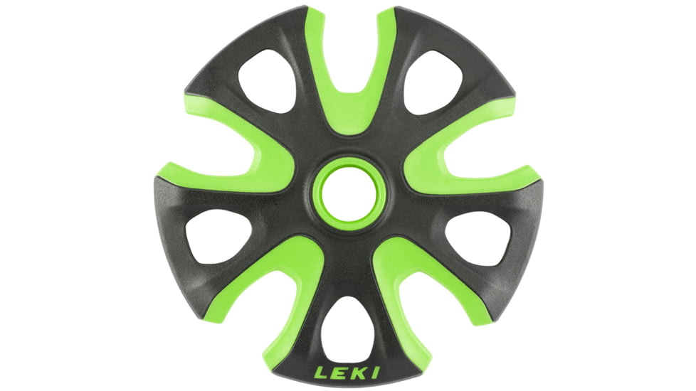 Leki Big Mountain Ski Basket-Black/Lime
