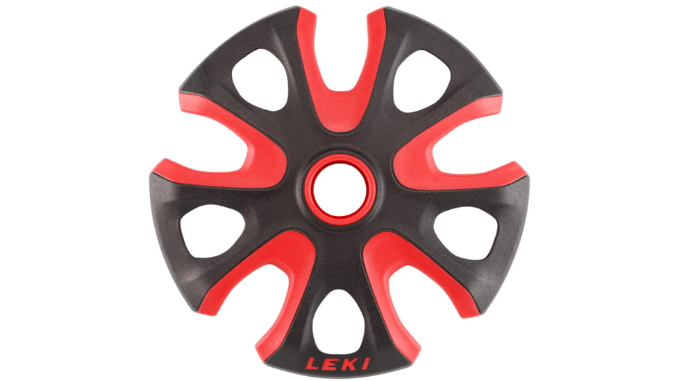 Leki Big Mountain Ski Basket-Black/Red