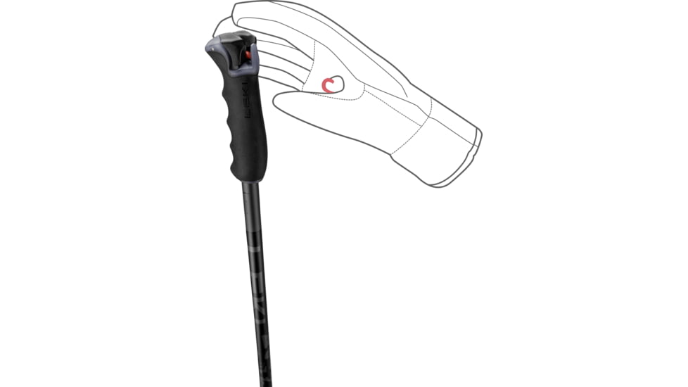 Leki Detect S Trekking Poles, Black, 125 cm, 65368111125