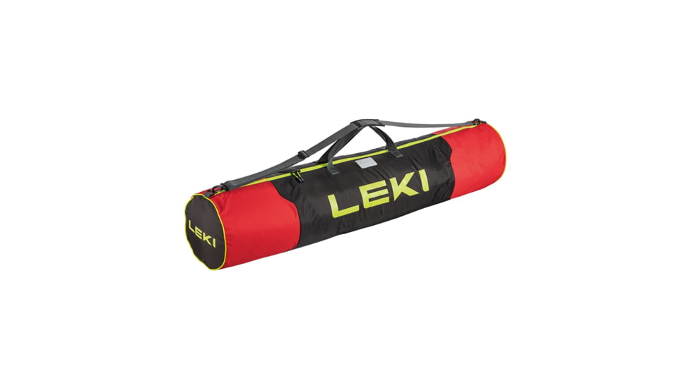 Leki Pole Bag, for 15 Pairs of Poles, Bright Red/Black/Neon Yellow, 140cm, 360531006