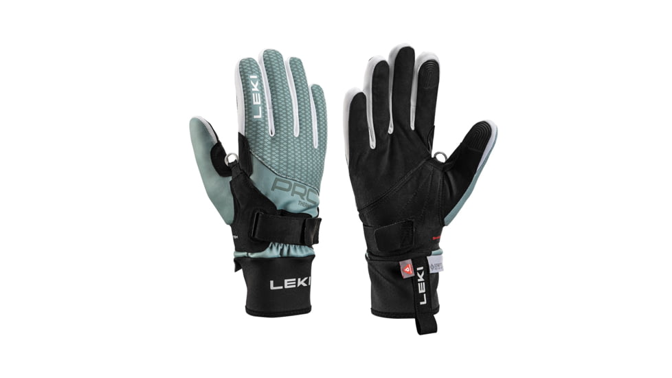 Leki PRC Thermoplus Shark Gloves - Women's, Black-Ice Green, Extra Small, 652905301070