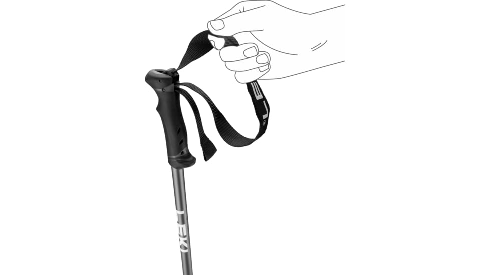 Leki QNTM Trekking Poles, 115cm, Black/Blue, 65346383115