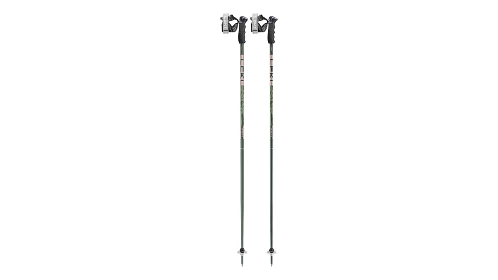 Leki Detect S Past Seasons Trekking Poles, Olive Green/Copper, 135cm, 65368113135