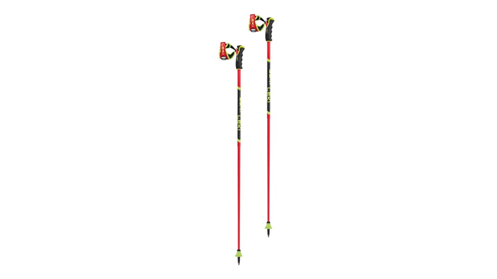Leki Venom GS 3D Cross Country Poles, Red/Black/Yellow, 135cm, 652676911135
