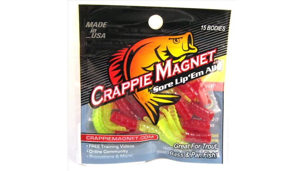 Leland Crappie Magnet 15 Pc. Body Pack, Red/Chartreuse, 87275