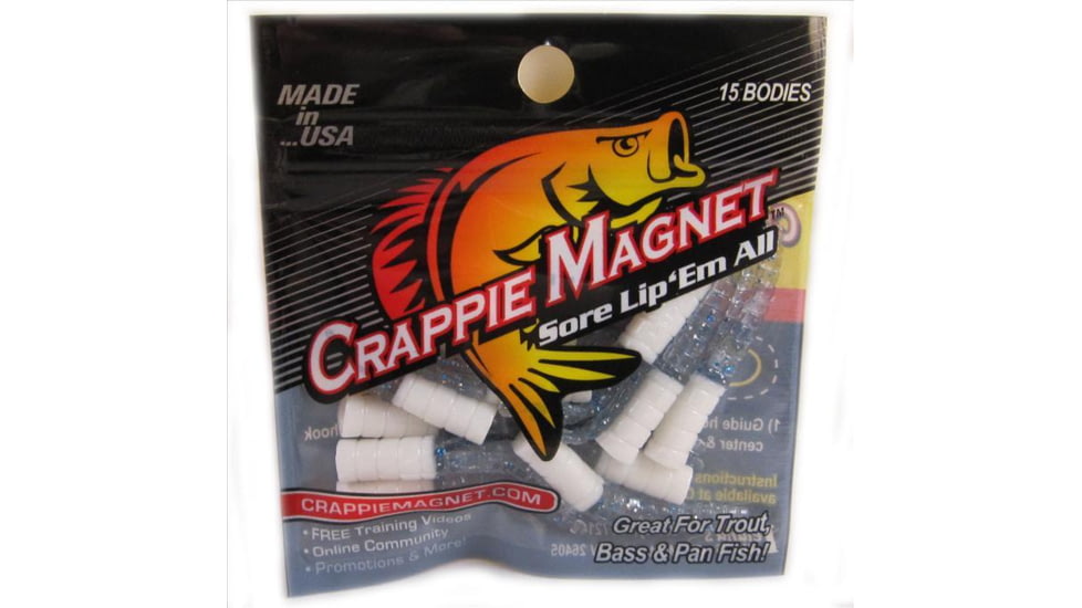 Leland Crappie Magnet 15 Pc. Body Pack, White/Blue Silver Flake 15/Pack, 87256