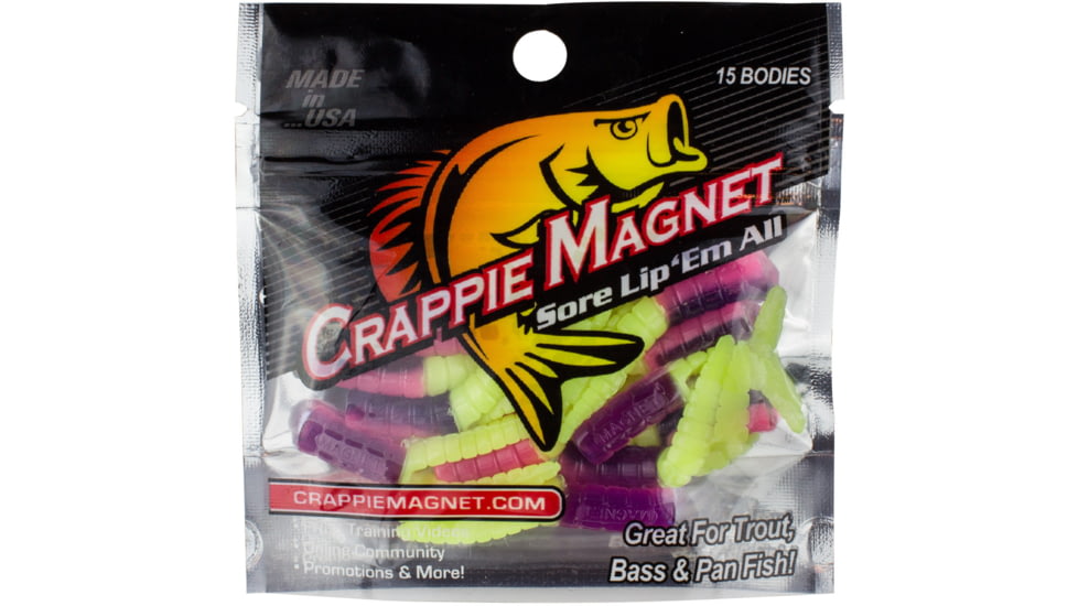 Leland Crappie Magnet 15pc Body, Glow Pop, 14069