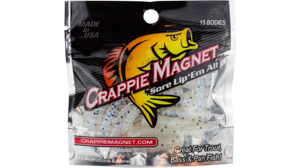 Leland Crappie Magnet 15pc Body, ShoNuff Pearl with Black Flake, 87257