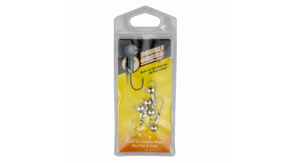 Leland Crappie Magnet Double Cross-5pk, 1/16 oz Nickel, 11029