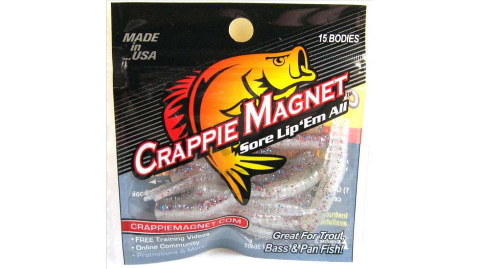 Leland Crappie Magnet Heavy Duty Body Pack, Red/White/Blue Flash/Pearl, 15/Pack, 32104