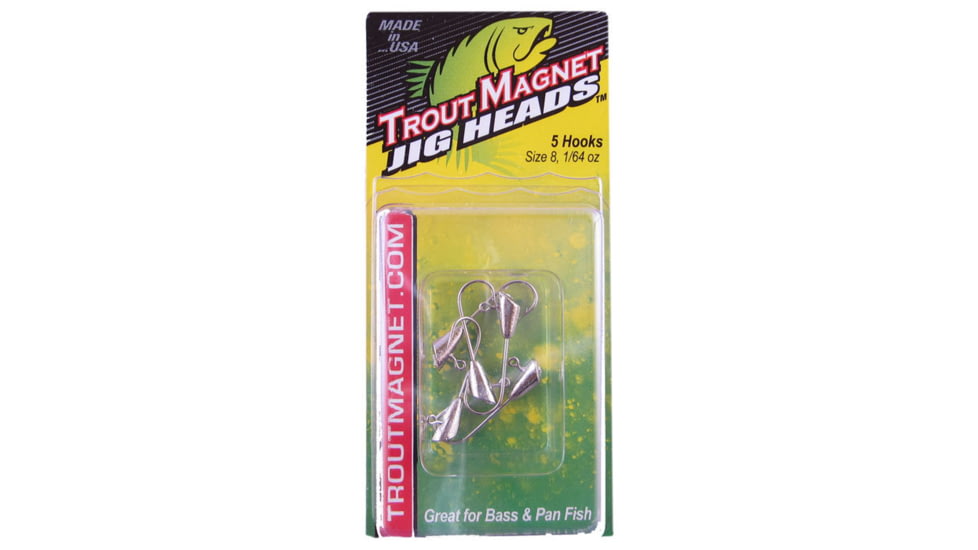 Leland Trout Magnet 5pc Jig Heads, Nickel, 1/64oz, 87657