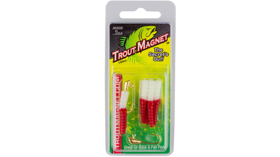 Leland Trout Magnet 9 Pc. Pack, 1/64 oz, 7 Bodies and 2-1/64 oz Size 8 Jigheads, Firetiger, 87689