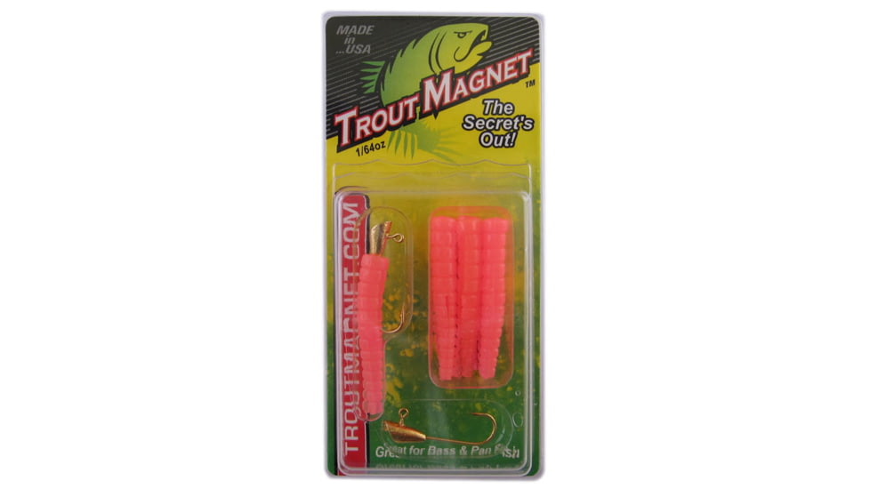 Leland Trout Magnet 9 Pc. Pack, 1/64 oz, 7 Bodies and 2-1/64 oz Size 8 Jigheads, Pink, 87677P