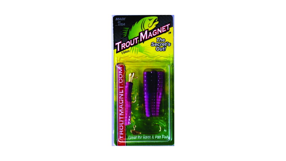 Leland Trout Magnet 9 Pc. Pack, 1/64 oz, 7 Bodies and 2-1/64 oz Size 8 Jigheads, Purple Haze, 11101