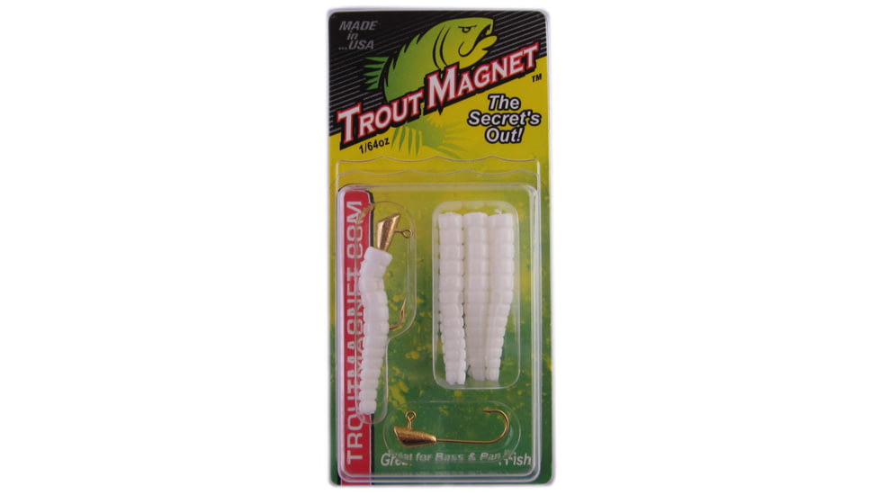 Leland Trout Magnet 9 Pc. Pack, 1/64 oz, 7 Bodies and 2-1/64 oz Size 8 Jigheads, White, 87688
